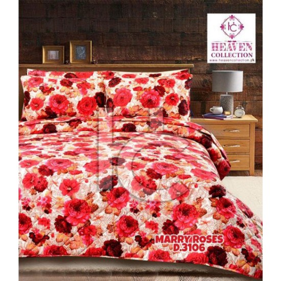 Cotton Pc Comforter Set 6pcs (Marry Roses 3106)